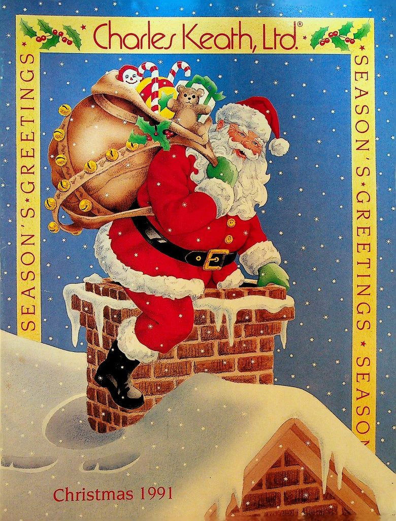 Charles Keath Christmas Catalog 1991 Fashion Housewares Decorations Santa Claus0