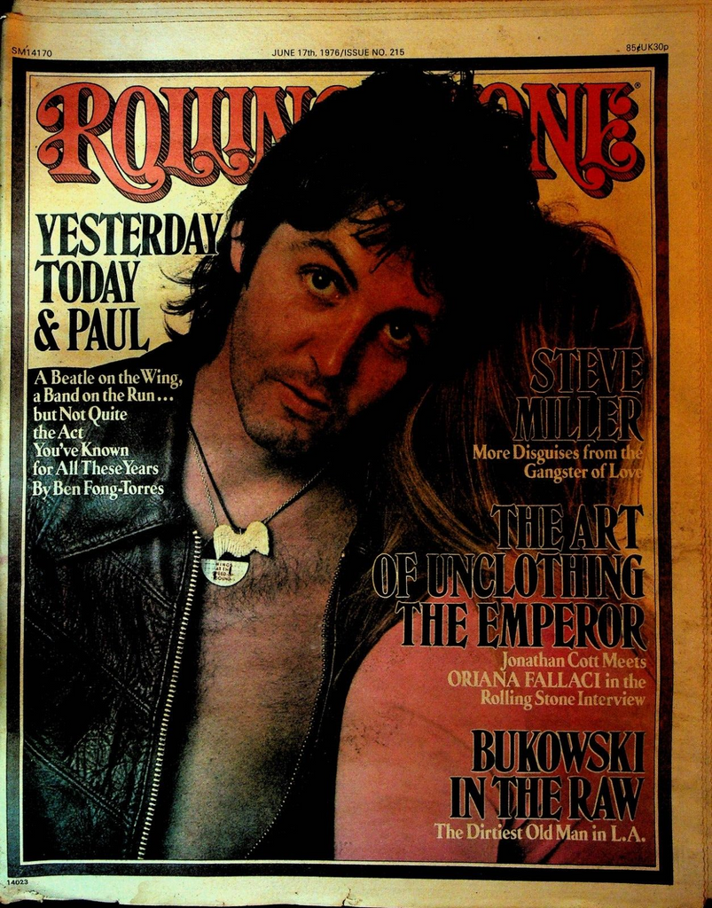 Rolling Stone Magazine 215 June 17 1976 Paul McCartney Charles Bukowski0