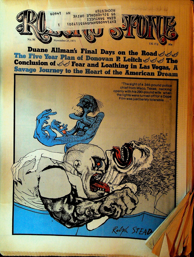Rolling Stone 96 November 25 1971 Fear & Loathing in Las Vegas Hunter S Thompson0