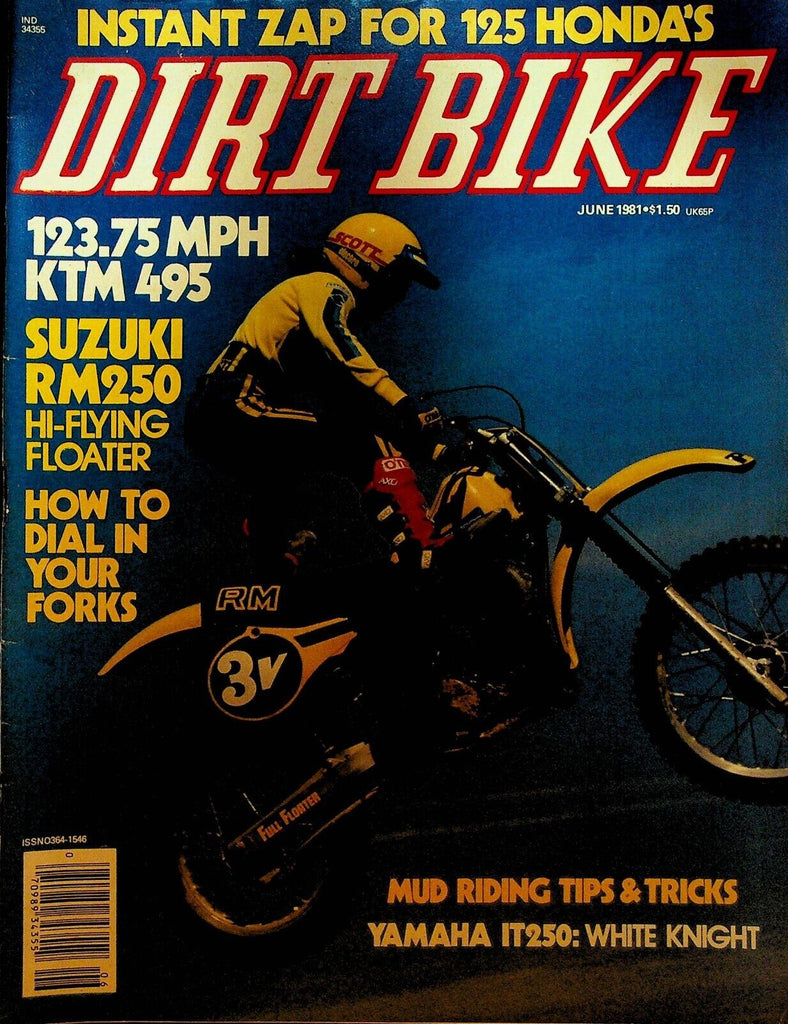 Dirt Bike Magazine June 1981 Suzuki Yamaha Kawasaki KTM 495MC