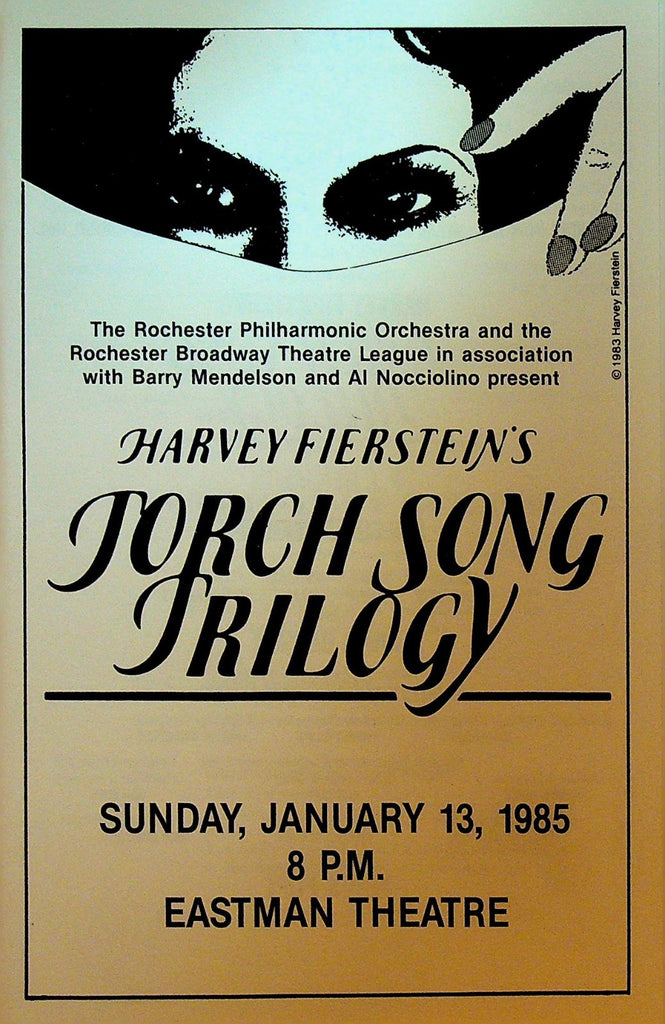 Harvey Fierstein's Torch Song Trilogy Playbill January 13 1985 Eastman Theatre0