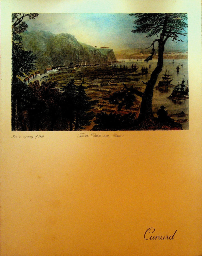 Cunard RMS Queen Elizabeth Dinner Menu March 21 19580