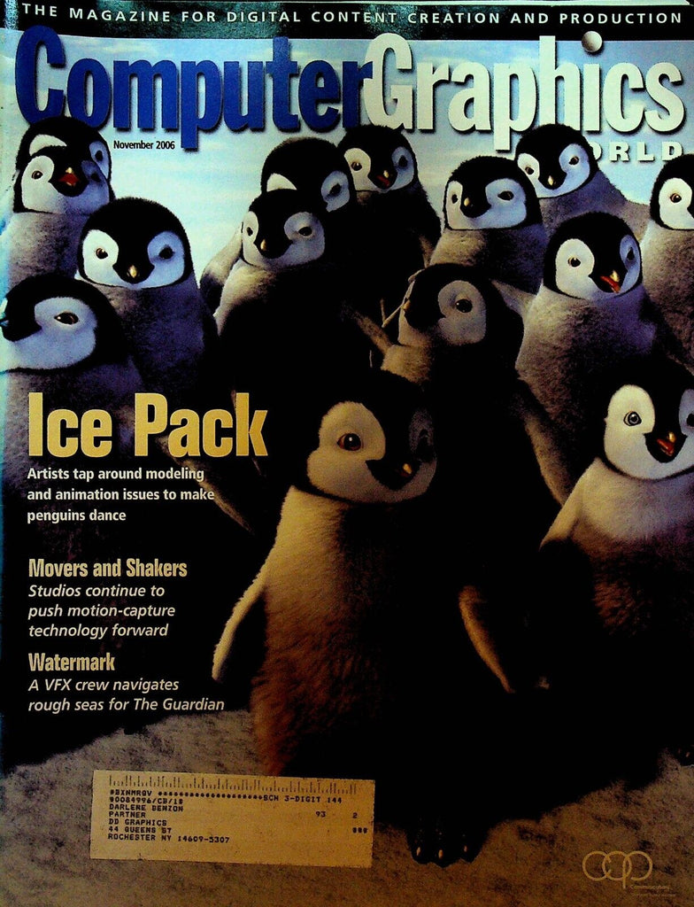 CGW Computer Graphics World Magazine November 2006 Happy Feet Penguins