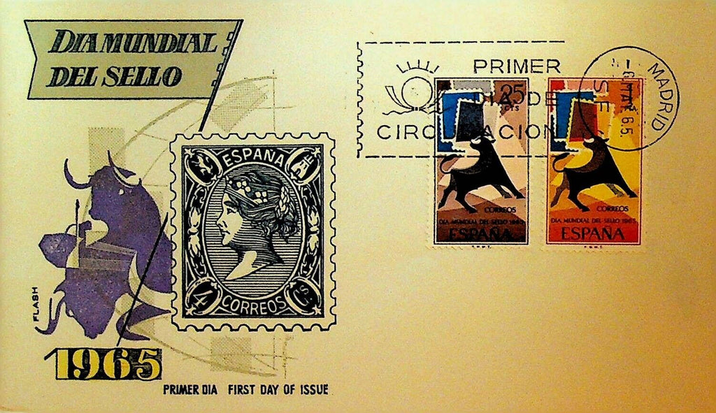 World Stamp Day Spain First Day Cover 1965