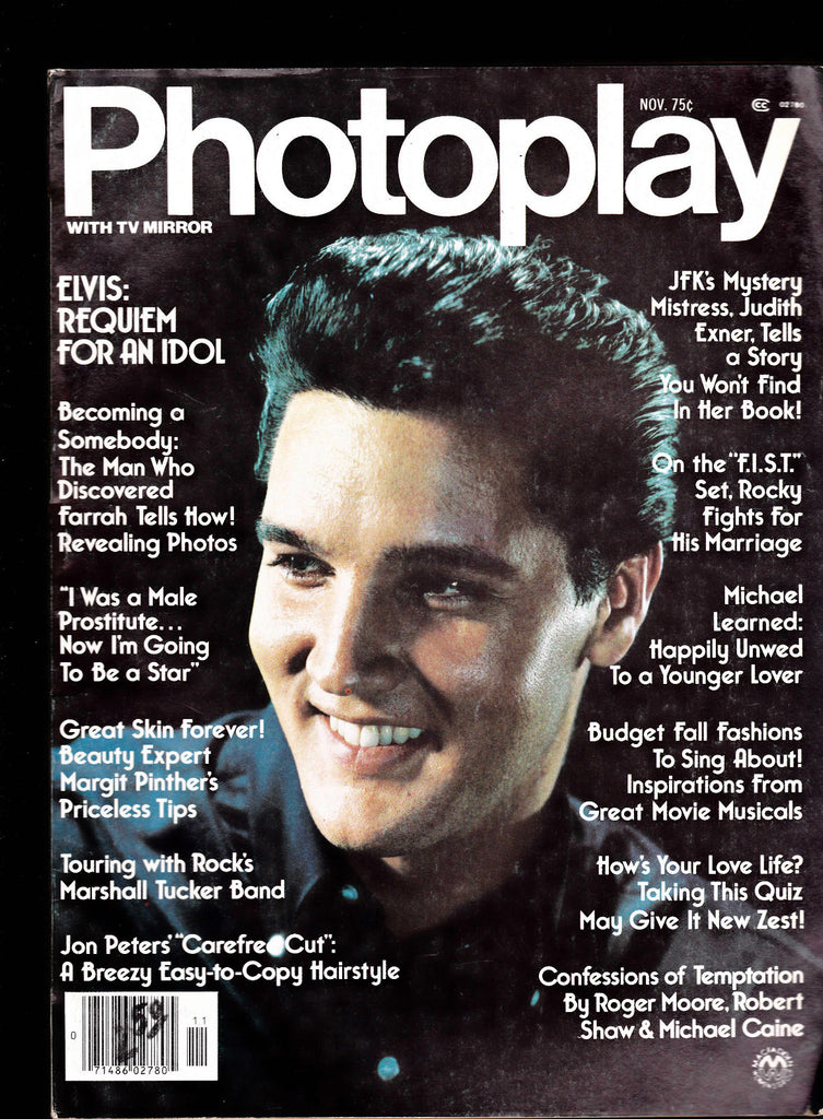 Photoplay Magazine Elvis Presley Farrah Fawcett Sly Stallone November 19770