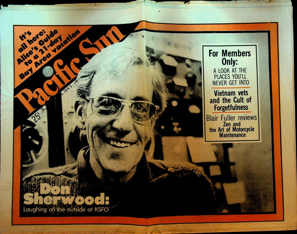 Pacific Sun  Newspaper June 20 1974 Don Sherwood Robert Pirsig Joan Baez0