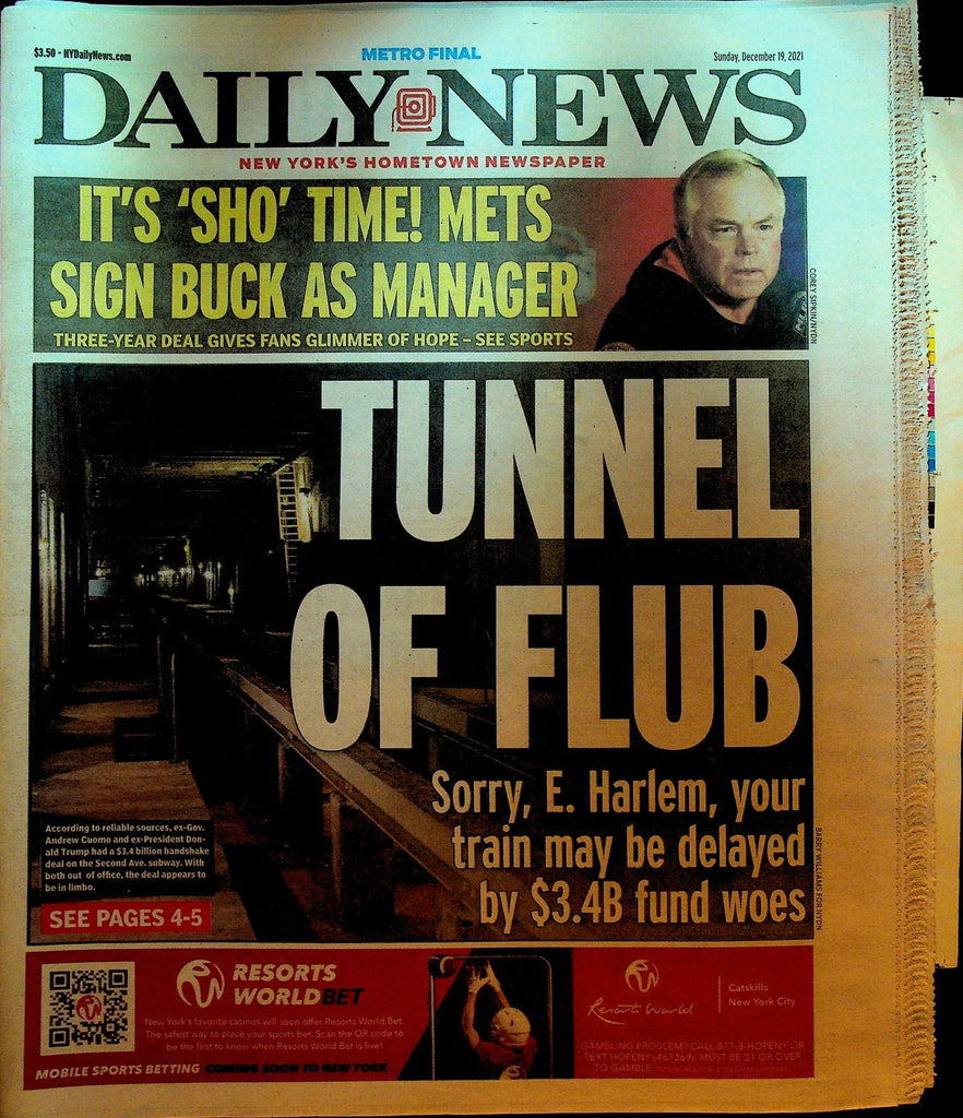 New York Daily News December 19 2021 Buck Showalter Kyrie Irving Kevin Durant0