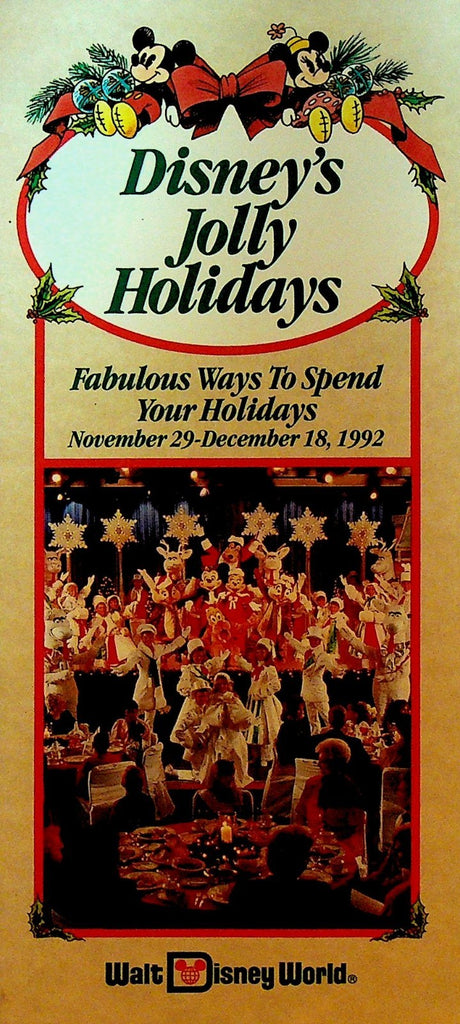 Walt Disney's Jolly Holidays Brochure 1992 Walt Disney World0