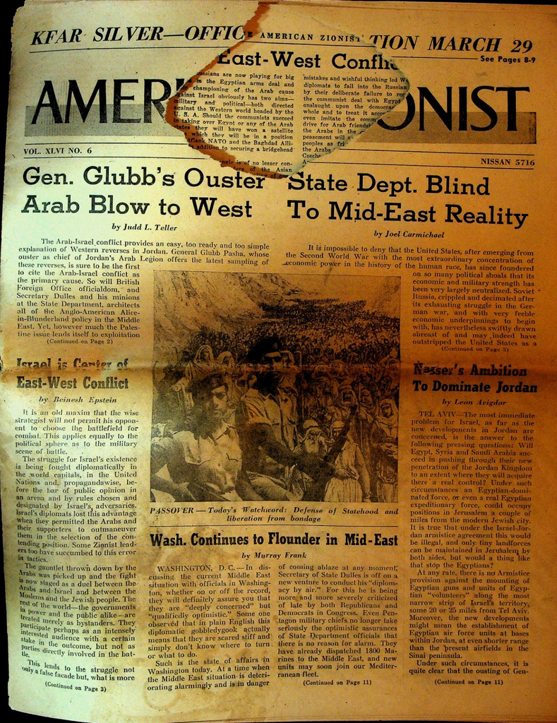 The American Zionist March 1956 General Glubb Pasha0