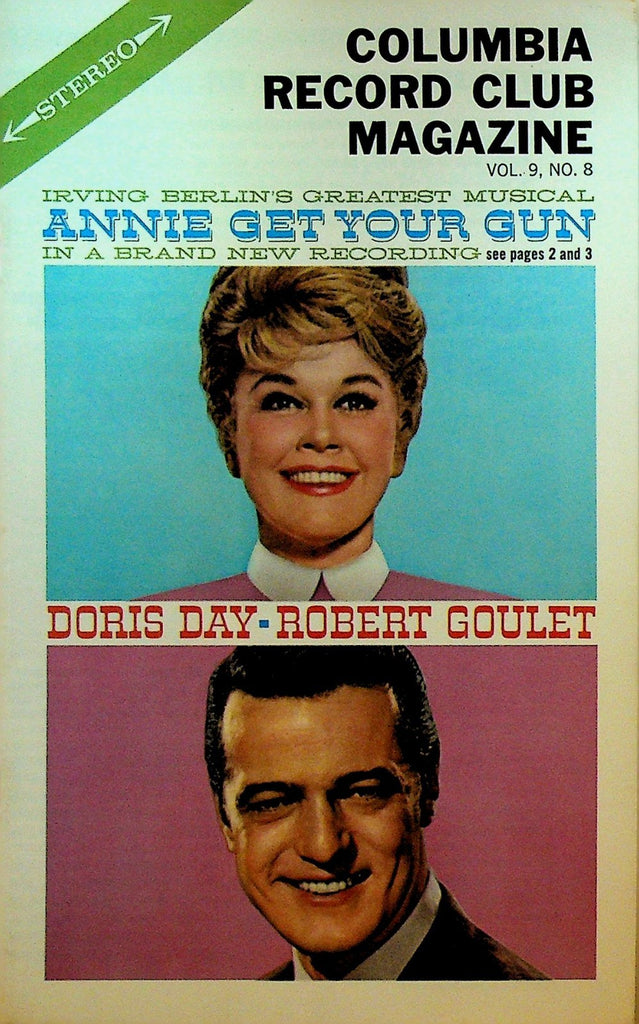Columbia House Record Club Magazine 1963 Vol 9 #8 Doris Day Robert Goulet0