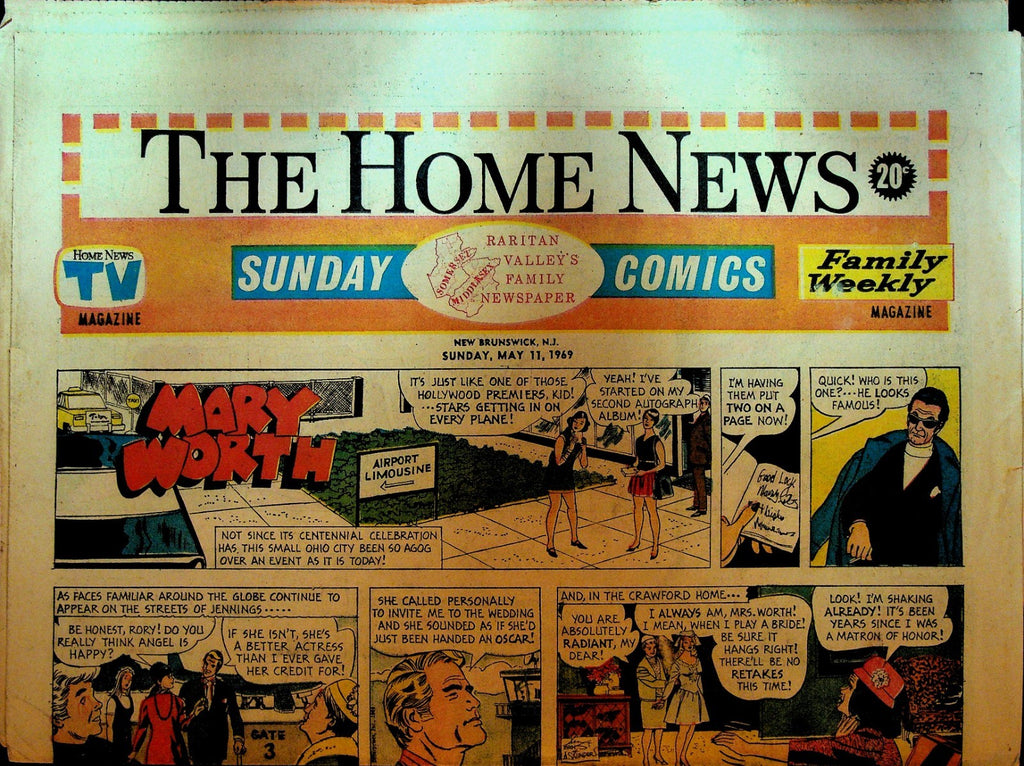 The Home News Sunday Comics New Brunswick NJ May 11 1969 Peanuts Mary Worth0