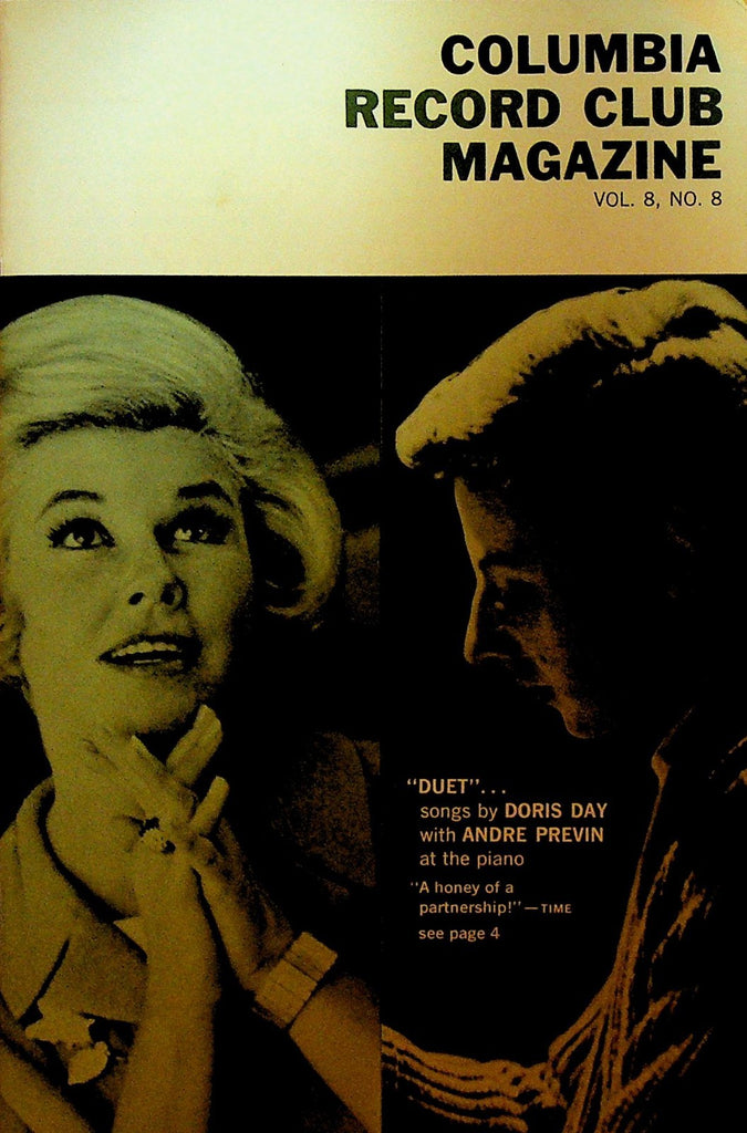 Columbia House Record Club Magazine 1962 Vol 8 #8 Doris Day Andre Previn0