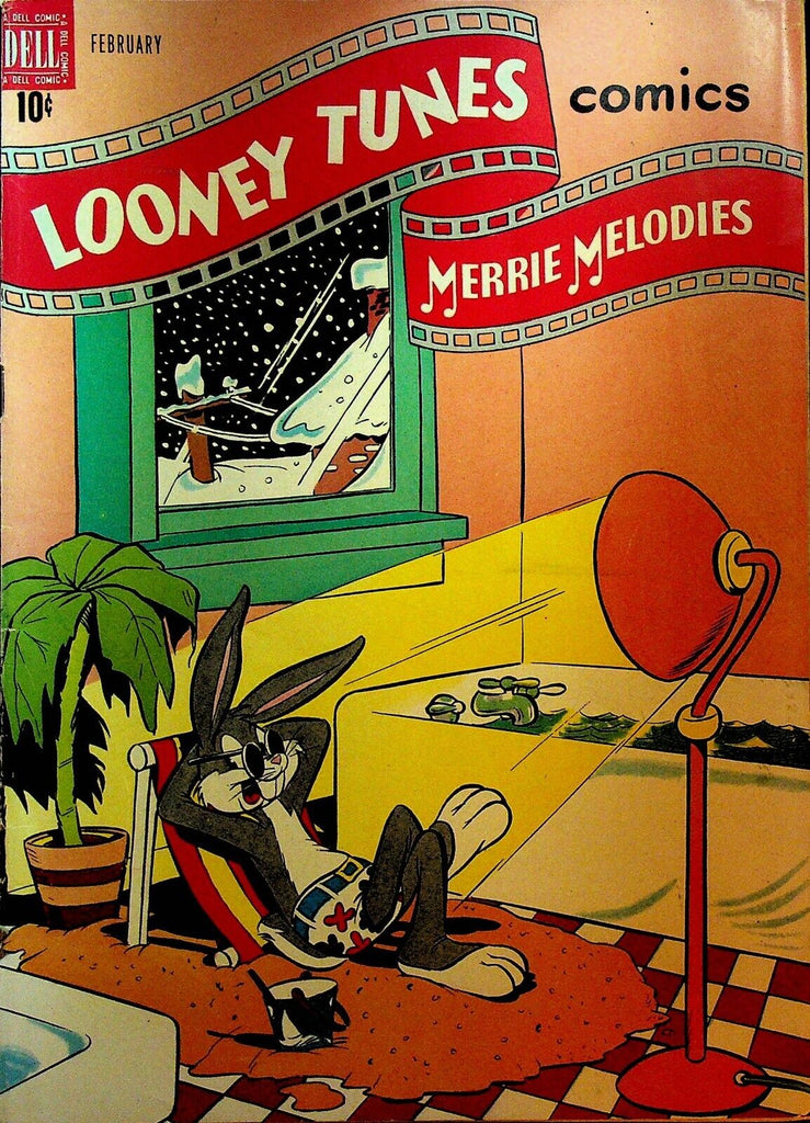 Looney Tunes 88 Dell Comics 1949 Bugs Bunny Sun Lamp Bathroom Snow Outside