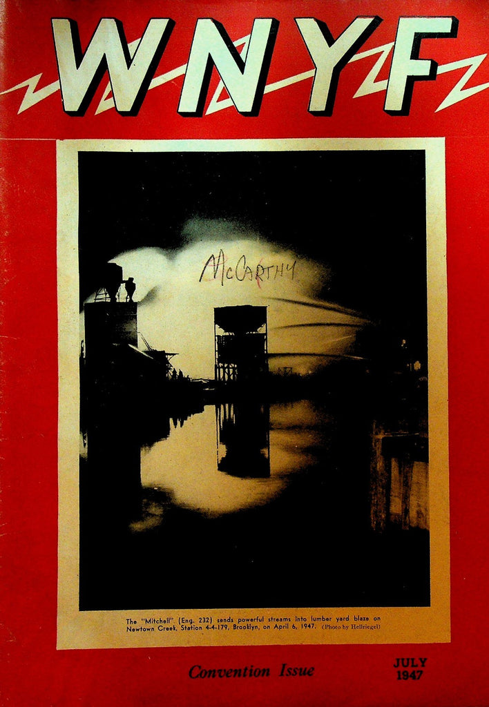 WNYF With New York Firefighters Magazine July 1947 Brooklyn Lumber Yard Fire0