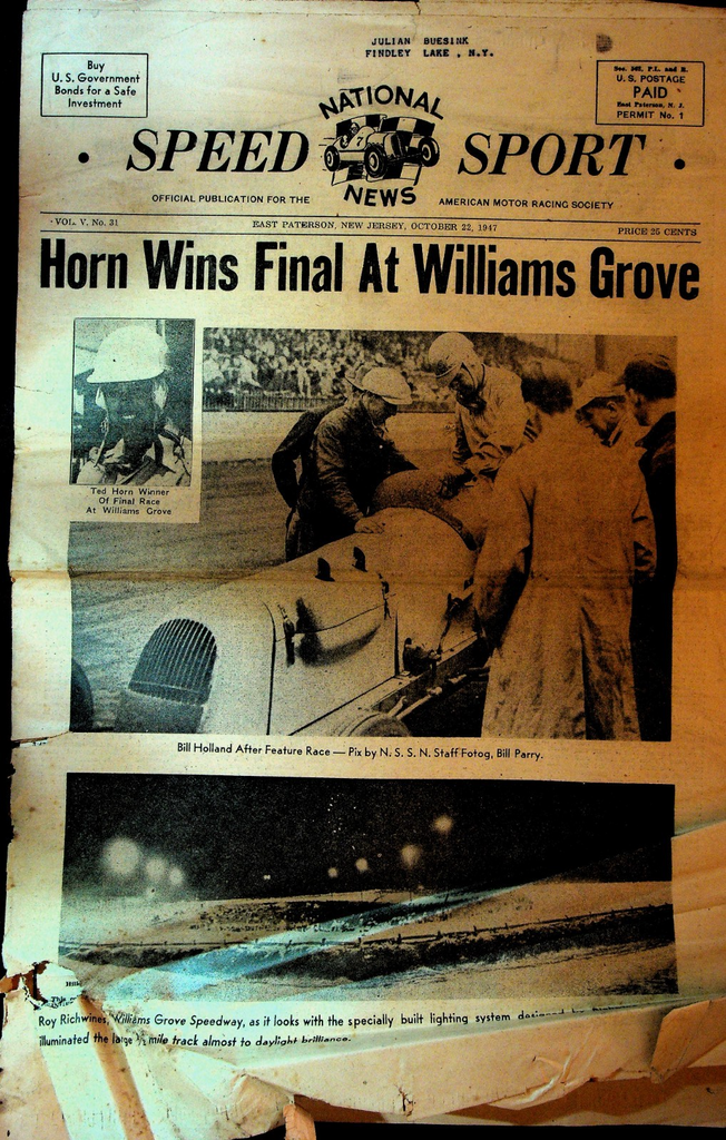 National Speed Sport News October 22 1947 Bill Holland Loyes Harris0