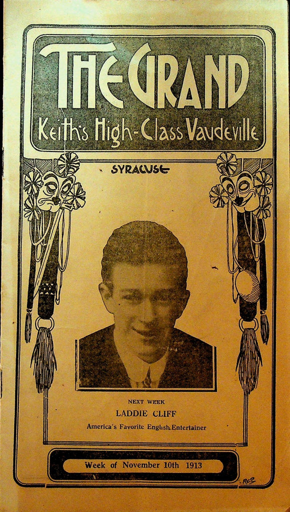 Grand Keith's Vaudeville Program November 10 1913 Cecil DeMille James Cullen0