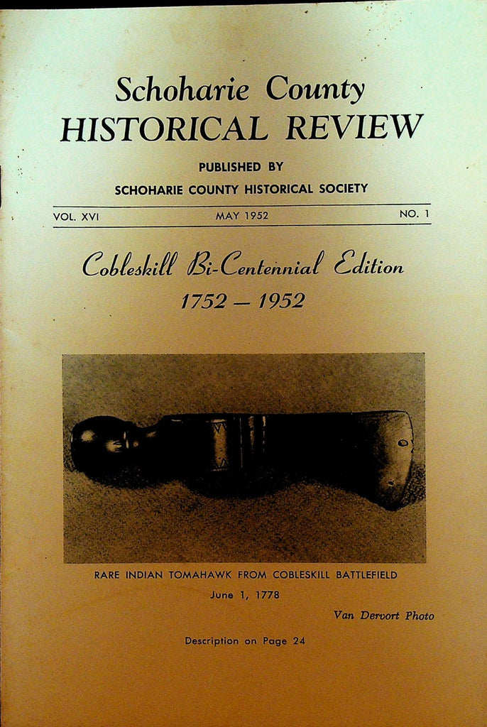 Schoharie County Historical Review NY May 1952 Cobleskill Bicentennial0