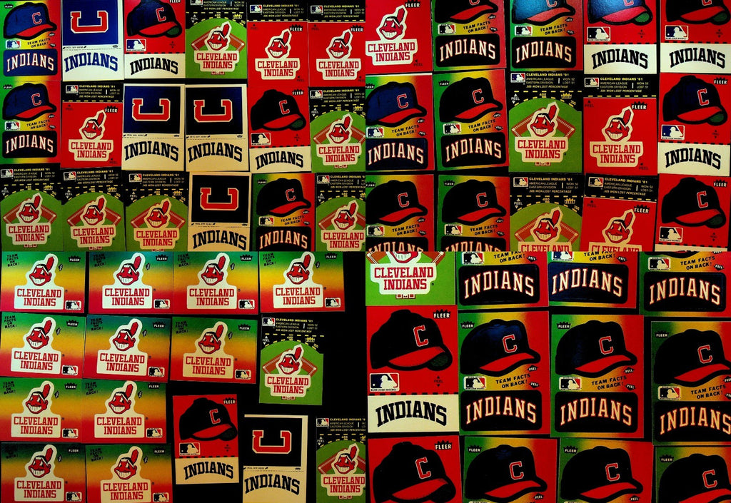 Cleveland Indians Fleer Stickers 1980s Lot of 60 Chief Wahoo0