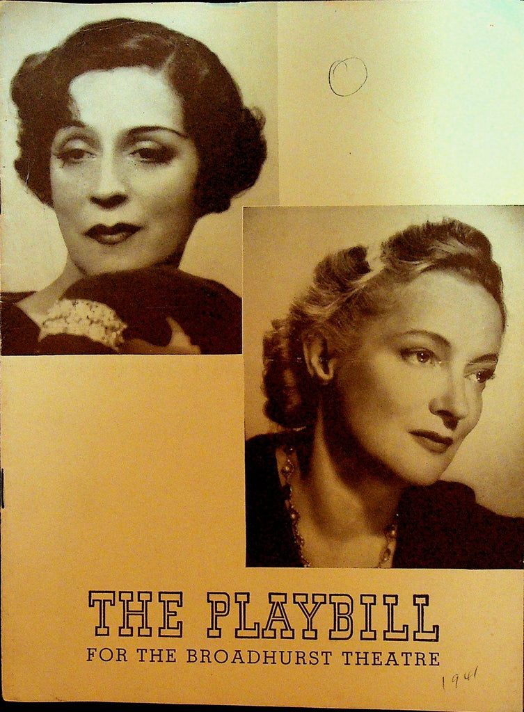 Old Acquaintance Playbill May 5 1941 Jane Cowl Peggy Wood Kent Smith Edna West0
