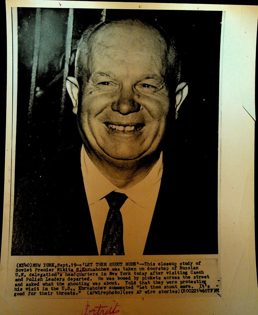 Nikita Khrushchev Wire Photo 1962 Let Them Shout More0