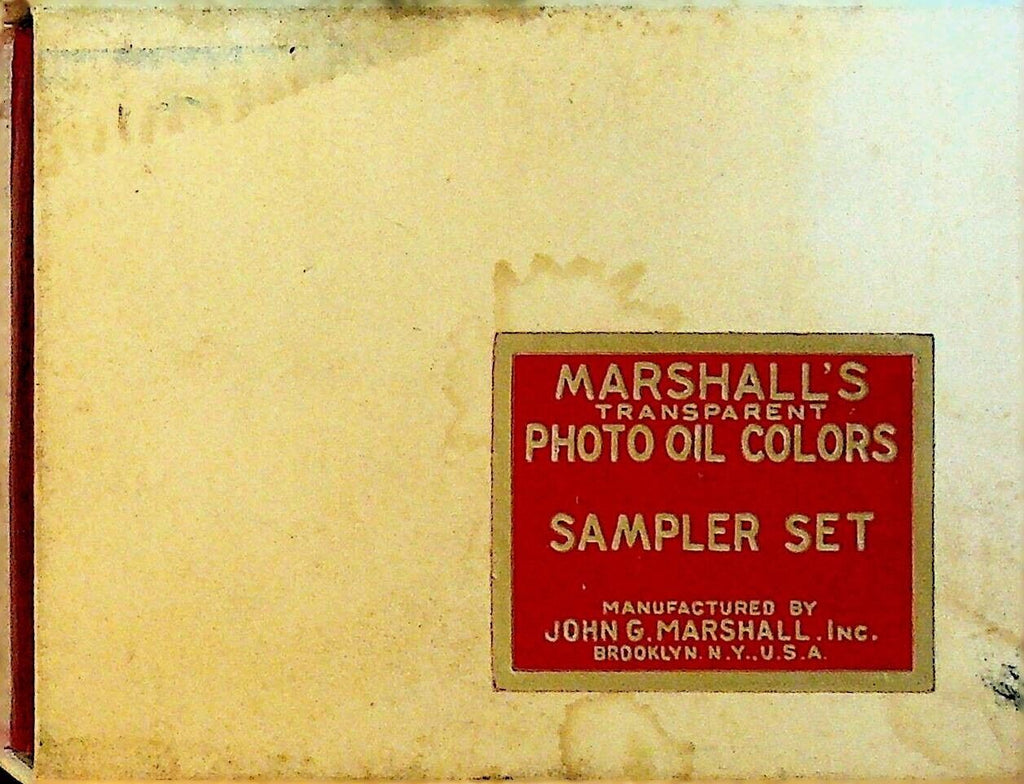 John G Marshall's Transparent Photo Oil Colors Sampler Set in box 1943