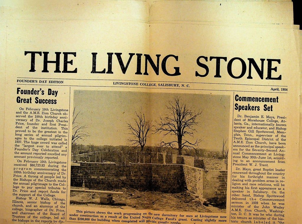 The Living Stone Student Newspaper Livingstone College Salisbury NC April 19540