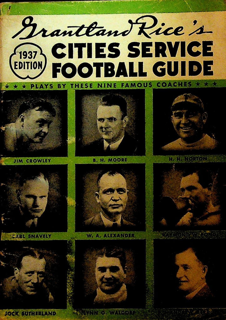 Grantland Rice Cities Service Football Guide 1937 Jock Sutherland Carl Snavely0