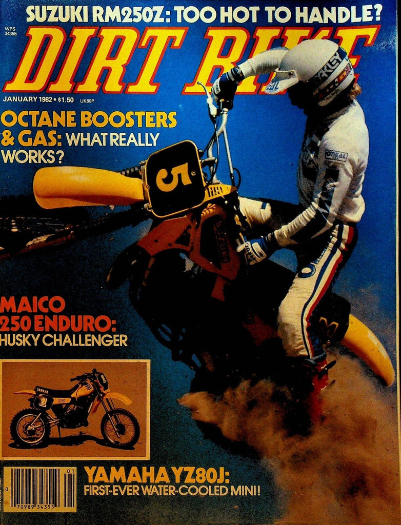 Dirt Bike Magazine January 1982 Dick Burleson Suzuki Yamaha Maico 250 Alpha E