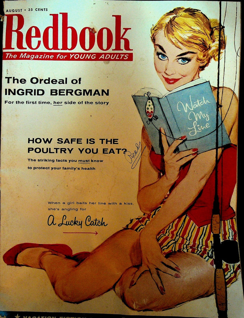 Redbook Magazine August 1956 Lucia Ingrid Bergman John D MacDonald Carol Vance0