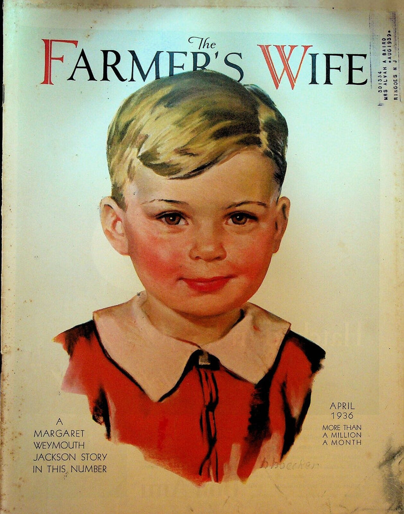 The Farmer's Wife Magazine April 1936 Hazel Hoecker Hugh J Hughes