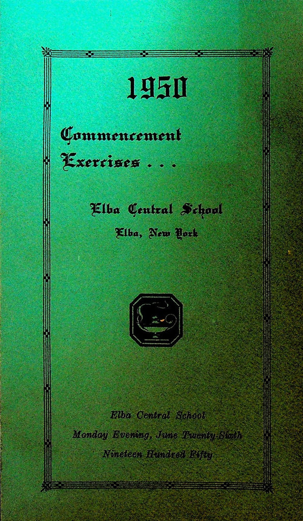 Elba Central School NY Commencement Exercises 19500