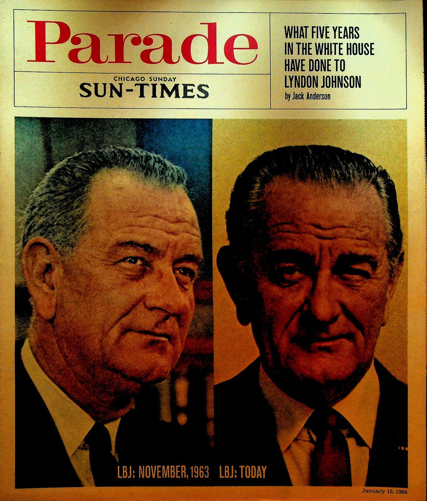 Parade Magazine January 12 1969 LBJ Paul McCartney Victor Borge Vietnam0