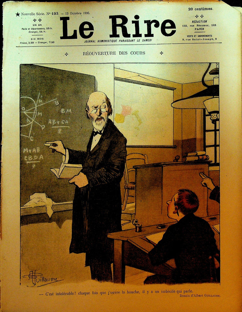 La Rire French Humor Magazine New Series 193 October 13 19060