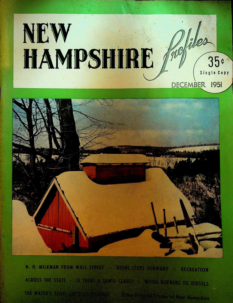 New Hampshire Profiles December 1951 FIRST ISSUE Santa Claus Ed Clark Bears0