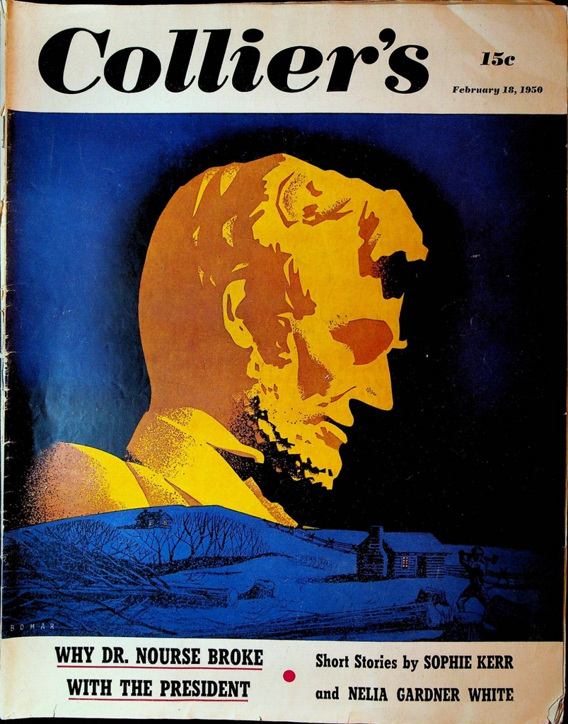 Collier's February 18 1950 Abraham Lincoln Nat Holman Walter Frank Bomar0