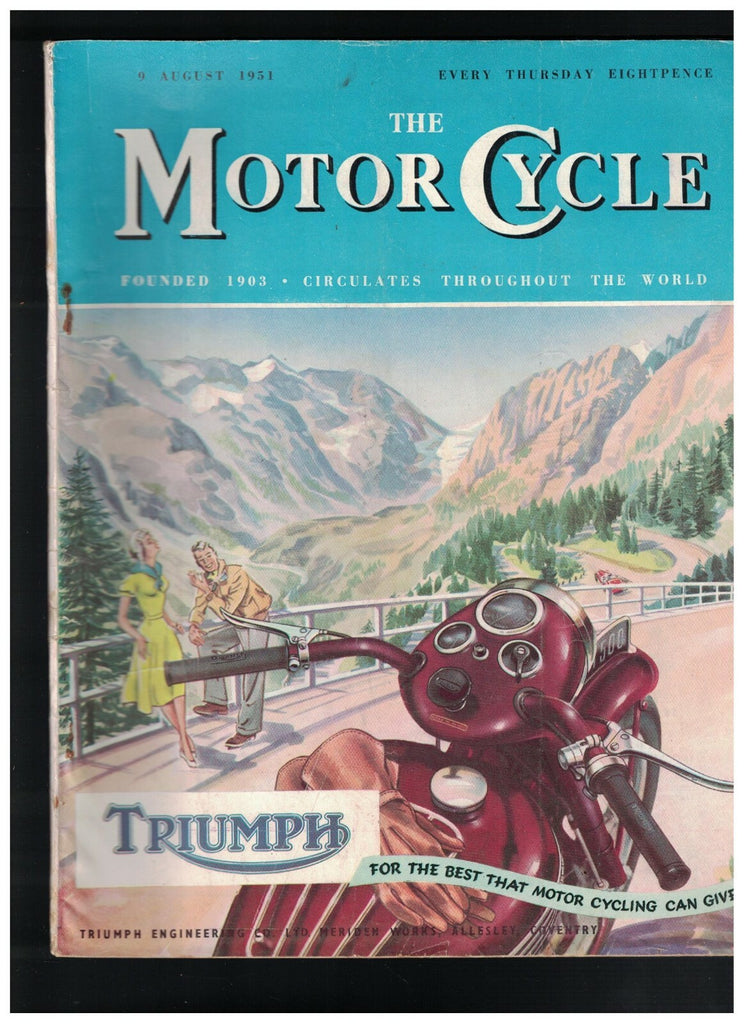Motor Cycle Magazine August 9 1951 98cc Two Speed Bown Moto-Cross des Nations0