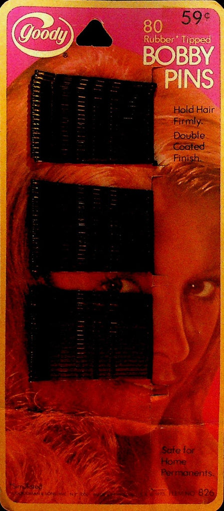 Goody Bobby Pins 1973 on Card Rubber Tipped0
