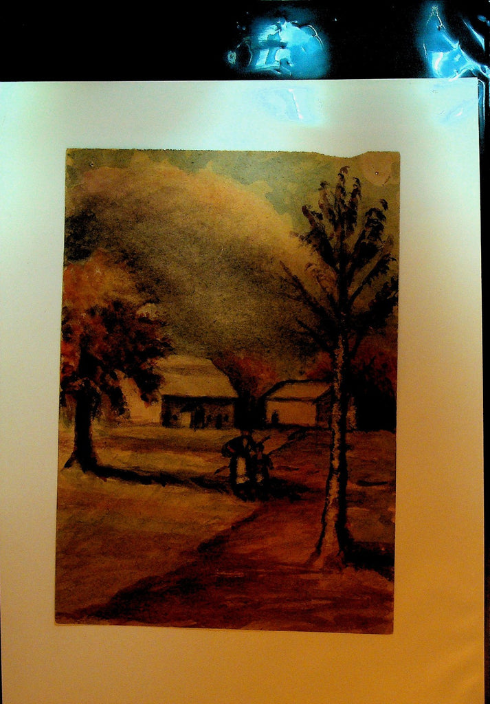 EP Cliff New Brunswick Ca Artist Watercolor Painting ca 1910 Rural Scene0