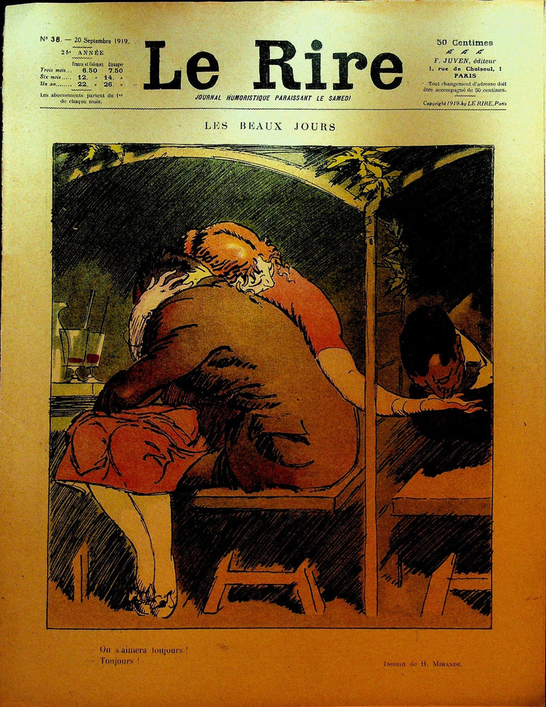 La Rire French Humor Magazine #38 September 20 19190