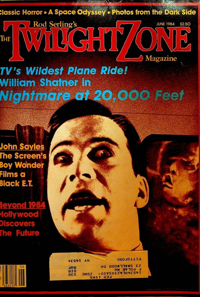 Rod Serling's Twilight Zone Magazine June 1984 William Shatner John Sayles