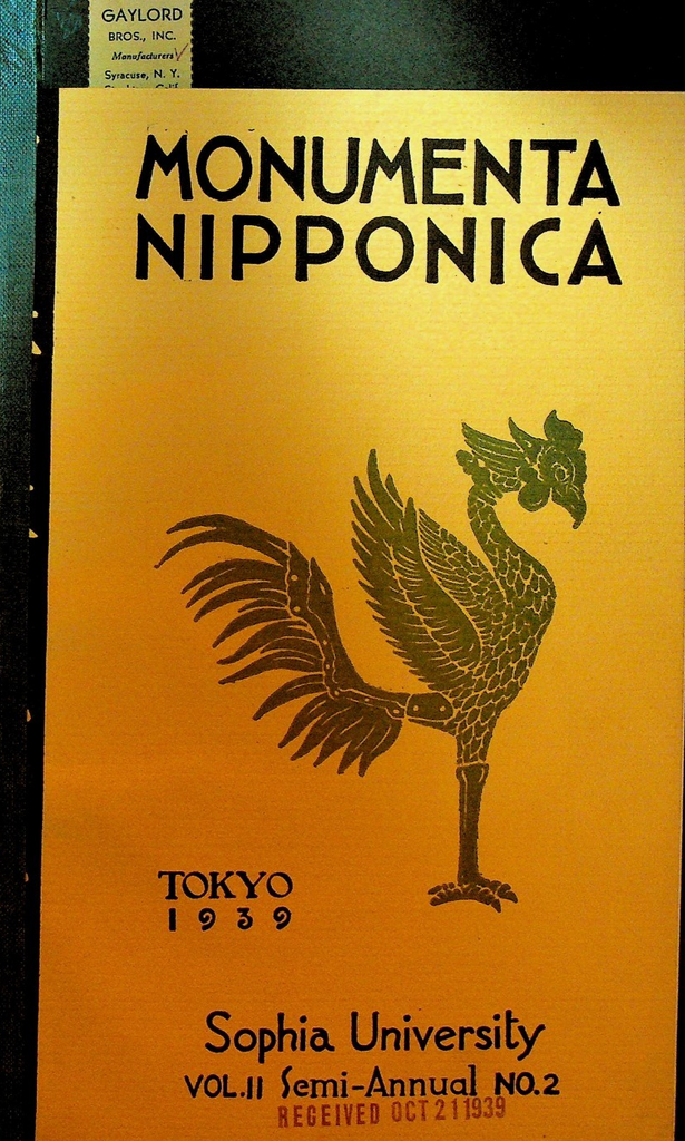 Monumenta Nipponica 1939 Rev DC Buchanan Presentation Copy Fushimi Inari Jinja0