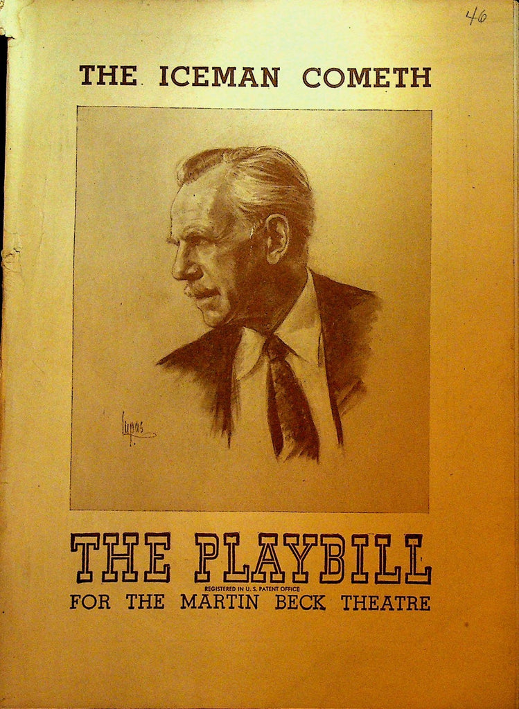 The Iceman Cometh Playbill November 18 1946 James Barton Nicholas Joy0