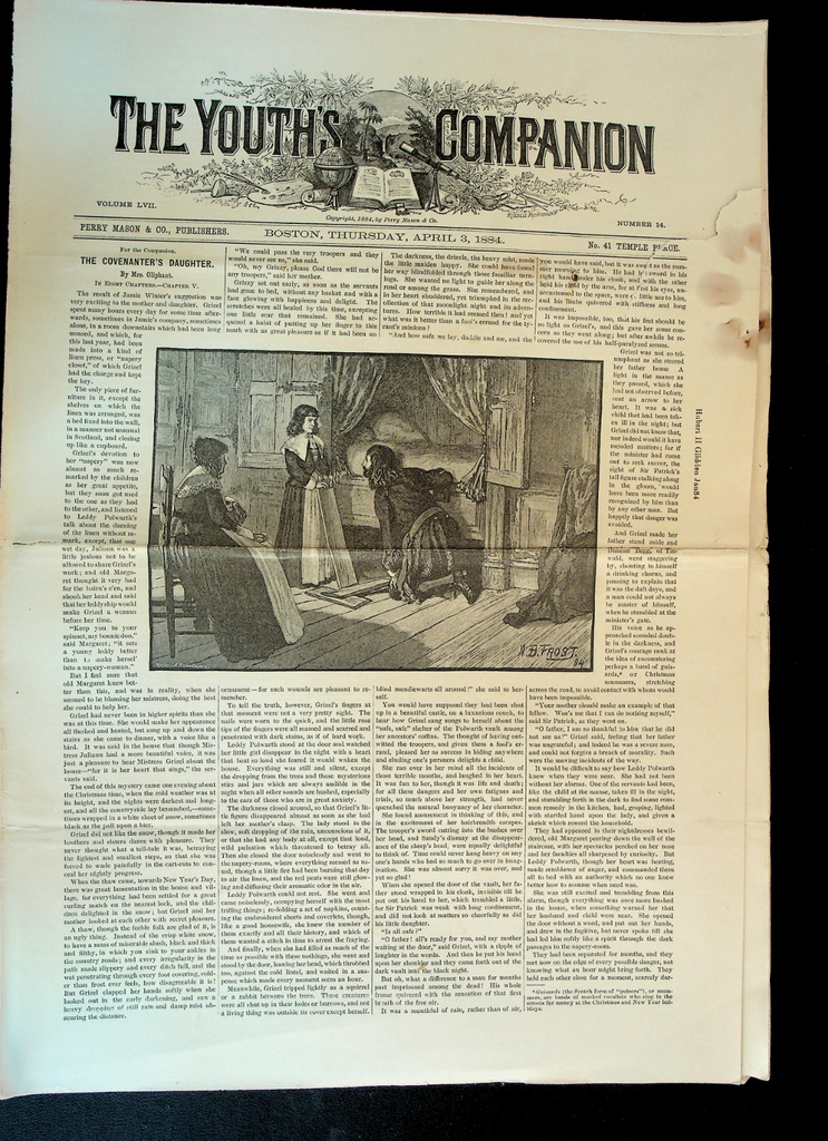 Youth's Companion April 3 1884 Margaret Oliphant AB Frost Confucius0