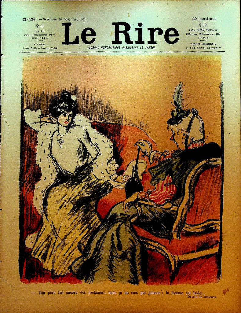 La Rire French Humor Magazine #424 December 20 19020