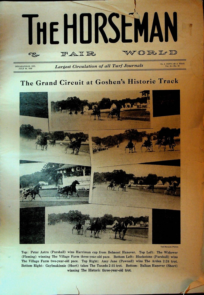 The Horseman & Fair World Turf Journal July 20 1938 Goshen Horse Racing Track