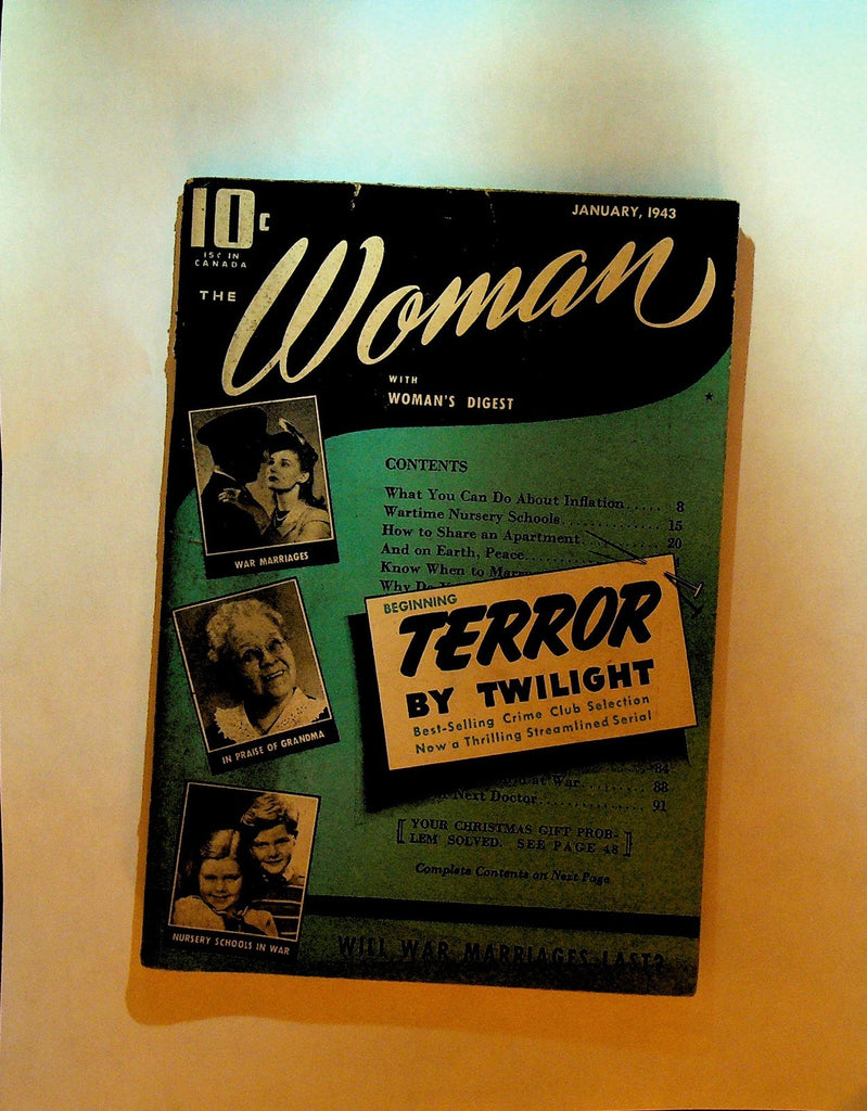 The Woman Magazine January 1943 WWII Pearl S Buck Kathleen Moore Knight0