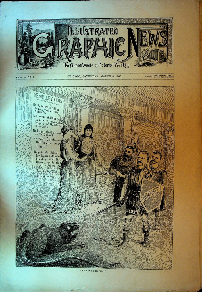Illustrated Graphic News March 6 1886 FIRST ISSUE Chicago0