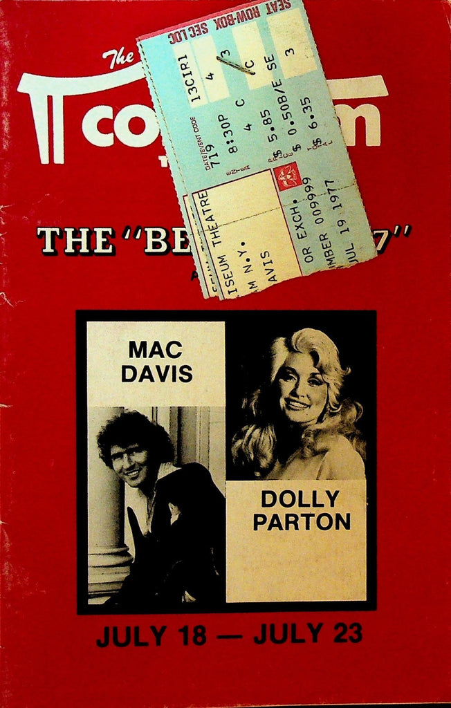 Dolly Parton Mac Davis in Concert Souvenir Program 1977 Coliseum Theatre0