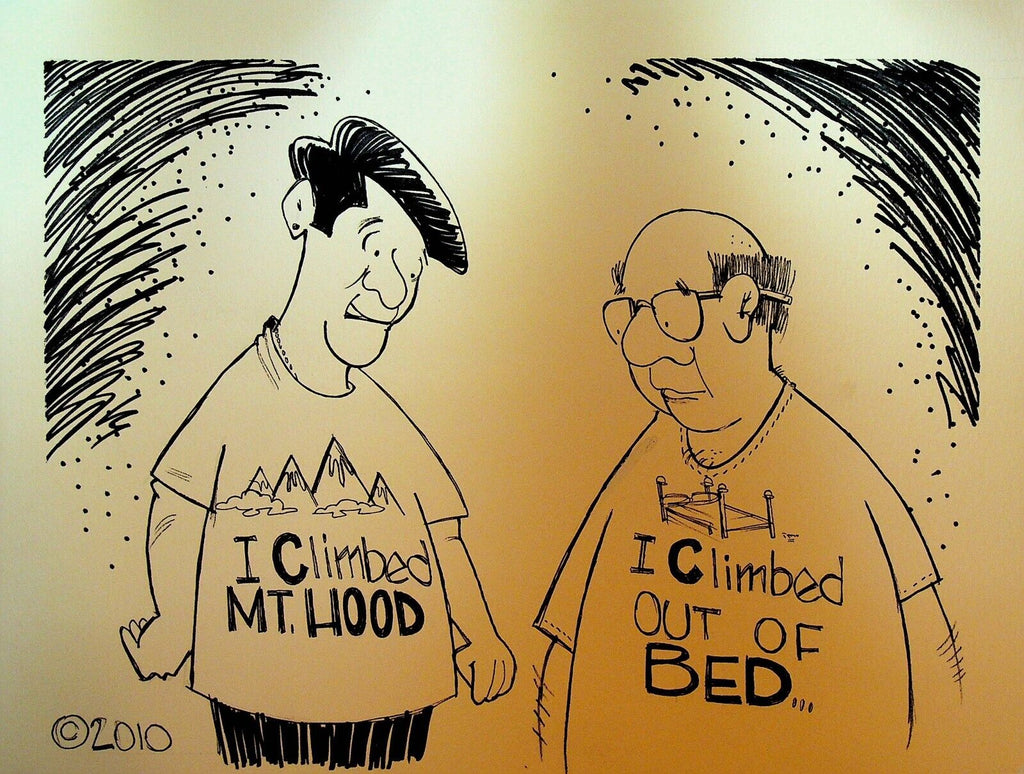Bill Landis Original Cartoon Art The Villages Daily Sun 2010 I Climbed Out Bed