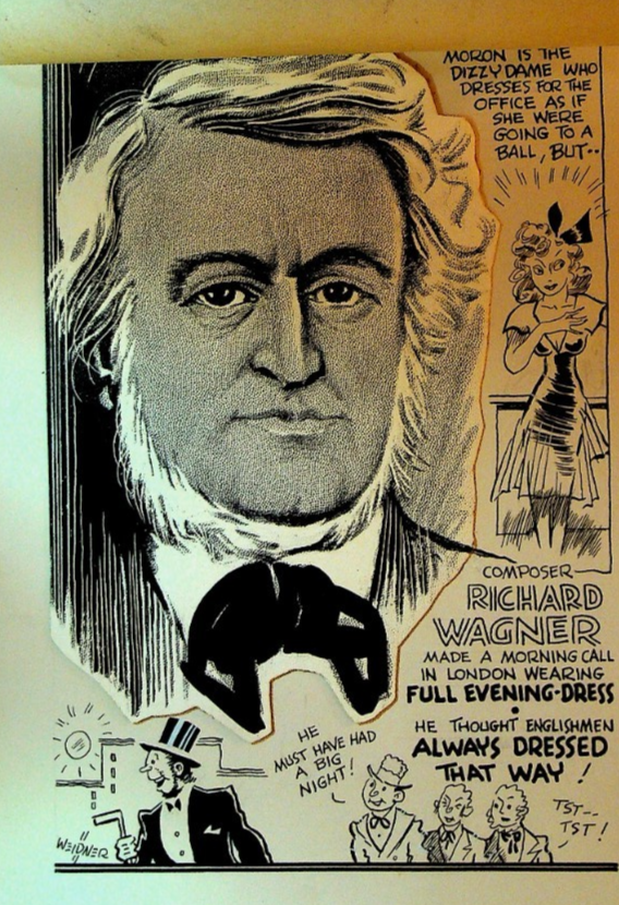 Richard Wagner Composer Men Are Funnier Original Art Lloyd Weidner ca 19300